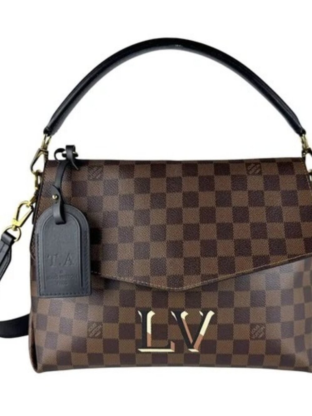 Auth LOUIS VUITTON Damier Ebene 2-Way Shoulder Bag Brown N40177 - z10657